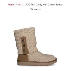 *BRAND NEW* UGG Purl Cardy Knit Cream Boots size 8